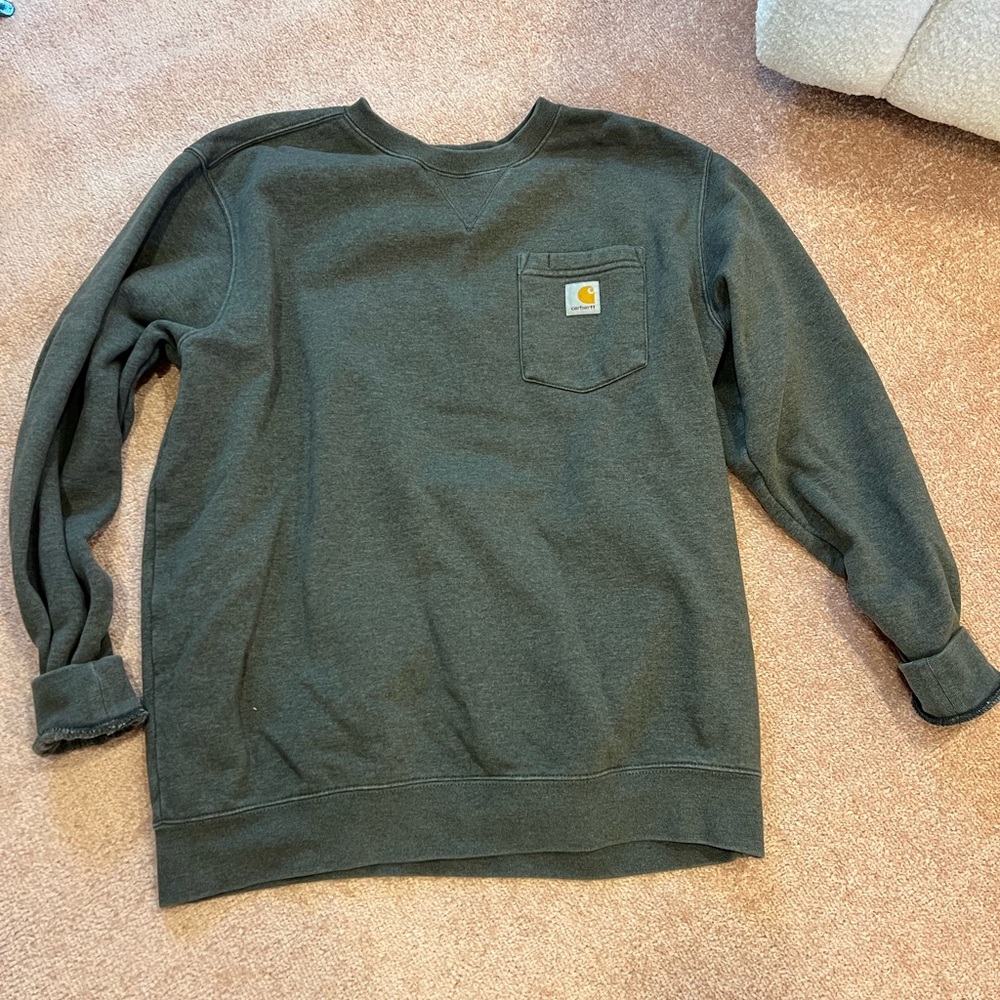 Carhartt Black Crewneck Sweater Sturdy Casual Design
